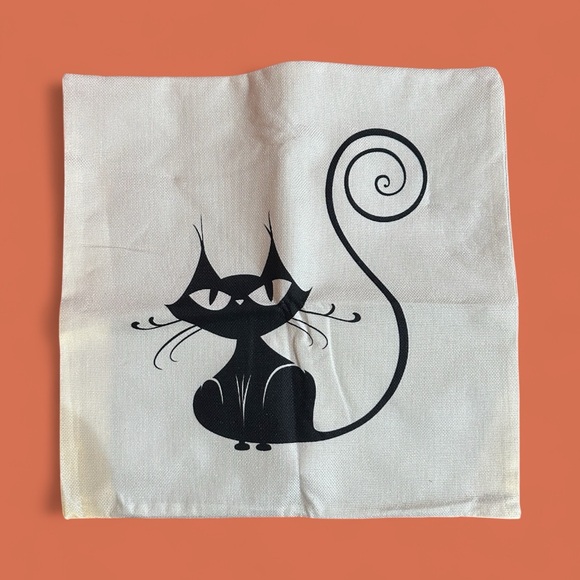 Black Cat Print Cushion Covers (Price For Each) - Picture 3 of 4